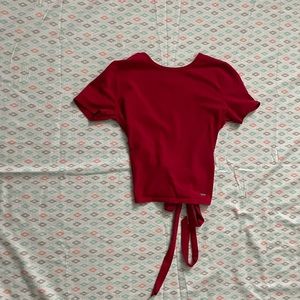 Red Tie-back Hollister Tee!